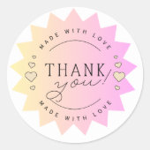 Small Business Thank Youステッカー ラウンドシール (正面)