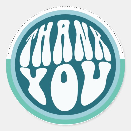 Small Business Thank Youステッカー ラウンドシール (正面)