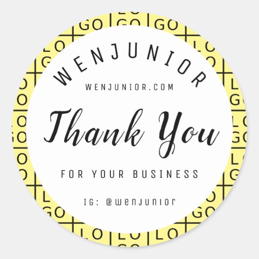 Small Business Thank You Annovation Logo Adv ラウンドシール (正面)