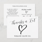Small Business Thank You Brands Note Card (正面/裏面)