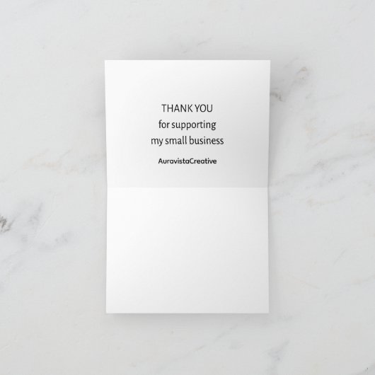 Small Business Thank You Card | Minimal | Personal サンキューカード (内部)