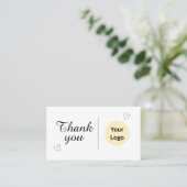 Small Business Thank You Card Minimalist 名刺 (スタンド正面)