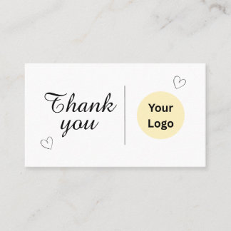 Small Business Thank You Card Minimalist 名刺