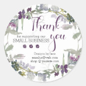 Small Business Thank You Logoステッカスタマイズク ラウンドシール (正面)