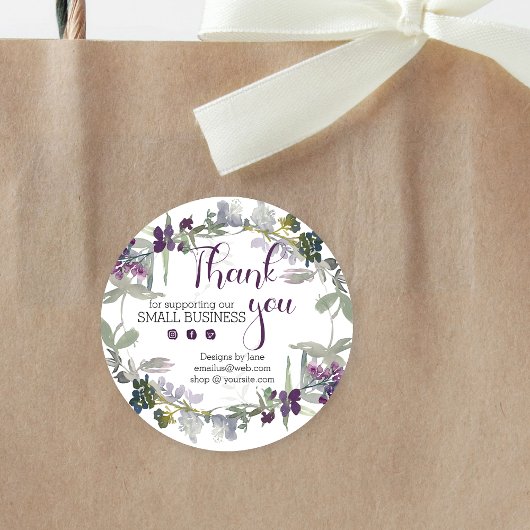 Small Business Thank You Logoステッカスタマイズク ラウンドシール