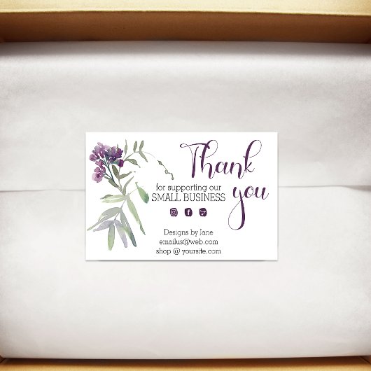 Small Business Thank You Logoステッカスタマイズク 長方形シール