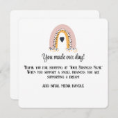 Small Business Thank You Noteカード 招待状 (正面/裏面)