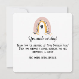 Small Business Thank You Noteカード 招待状