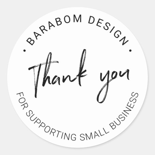 Small Business Thank you packageステッカー ラウンドシール (正面)