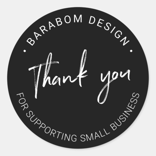 Small Business Thank you packageステッカー ラウンドシール (正面)