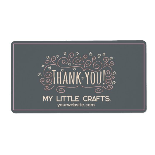 Small business thank you script typography ラベル (正面)