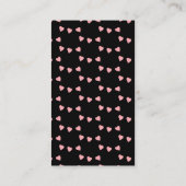 Small Business Thank You Shop Reviewハートブラック 名刺 (裏面)