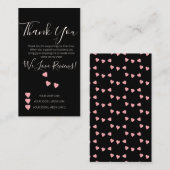 Small Business Thank You Shop Reviewハートブラック 名刺 (正面/裏面)