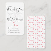 Small Business Thank You Shop Reviewハート  名刺 (正面/裏面)
