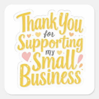Small Business Thank You Sticker スクエアシール