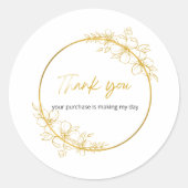Small Business Thank You Sticker ラウンドシール (正面)