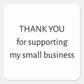 Small Business Thank You Sticker | Minimal | Packa スクエアシール (正面)