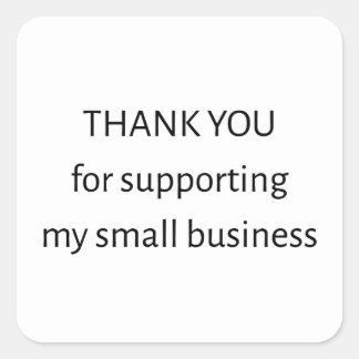 Small Business Thank You Sticker | Minimal | Packa スクエアシール