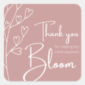 Small Business Thank You Stickers スクエアシール (正面)
