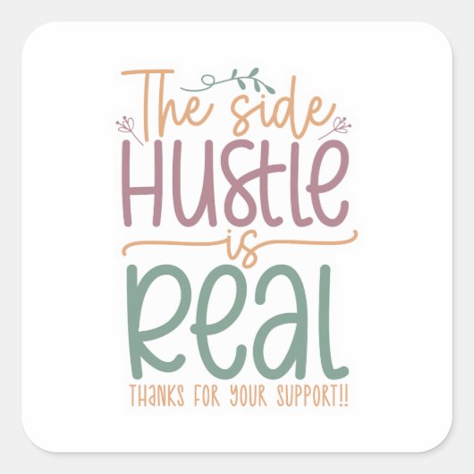 Small Business Thank You Stickers スクエアシール (正面)