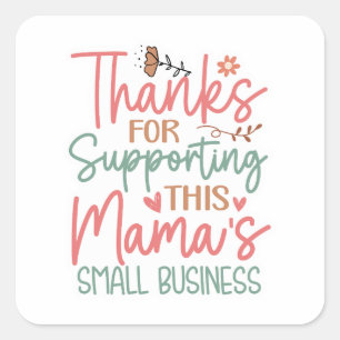 Small Business Thank You Stickers スクエアシール