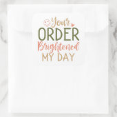 Small Business Thank You Stickers スクエアシール (バッグ)