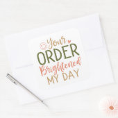 Small Business Thank You Stickers スクエアシール (封筒)