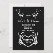 Small Business The Skeleton Love Custom Halloween 招待状 (正面)