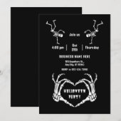 Small Business The Skeleton Love Custom Halloween 招待状 (正面/裏面)