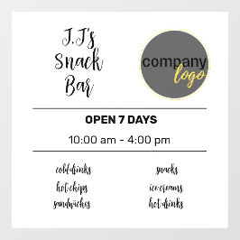 SMALL BUSINESS TRADING HOURSロゴ ウィンドウサイン