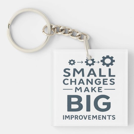 Small Changes Make Big Improvements Kaizen culture キーホルダー (正面)