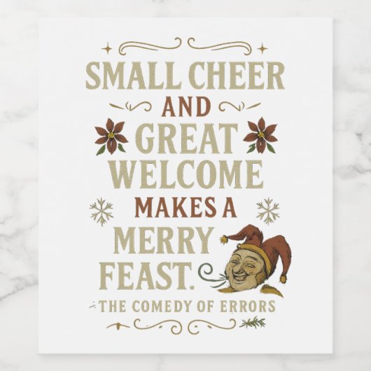 Small Cheer and a great feast!  ワインラベル (シングルラベル)