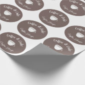 Small Coffee Shop Cottage Logo ラッピングペーパー (角)