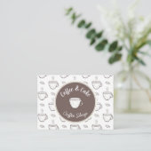 Small Coffee Shop Voucher and Gift Certificates エンクロージャーカード (スタンド正面)