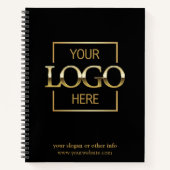 Small Company企業の Businessロゴのプロモーション ノートブック (正面)