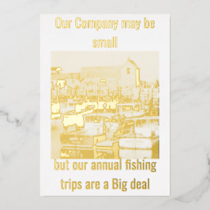 "Small Company Annual魚釣りトリップ"フラットフォイルカード 箔シーズンカード