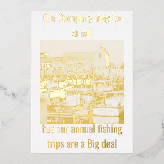 "Small Company Annual魚釣りトリップ"フラットフォイルカード 箔シーズンカード (正面)