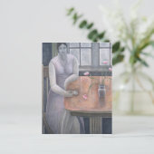 Small Cup 2007を持つ女性 ポストカード (スタンド正面)