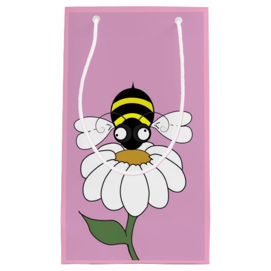 Small Daisy Bee Gift Bag スモールペーパーバッグ (正面)