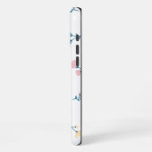 Small Delicate Flowers in Pastel Colors iPhoneケース (左側面)