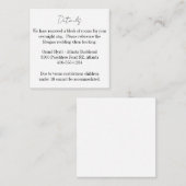 Small Details Card for any wedding エンクロージャーカード (正面/裏面)