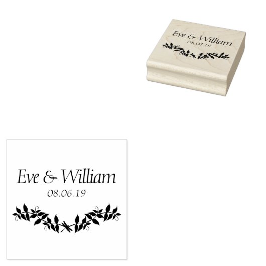 Small Dragonfly with Branches and leaves design ラバースタンプ (押印)