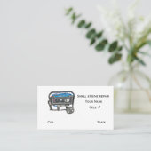 Small Engine Repair Business Card 名刺 (スタンド正面)