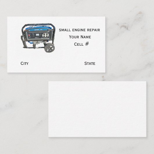 Small Engine Repair Business Card 名刺 (正面/裏面)