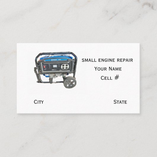 Small Engine Repair Business Card 名刺 (正面)