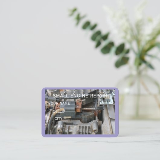 Small Engine Repair Business Card 名刺 (スタンド正面)