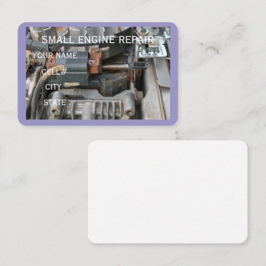 Small Engine Repair Business Card 名刺 (正面/裏面)
