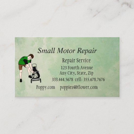 Small Engine Repair Custom Business Cards 名刺 (正面)