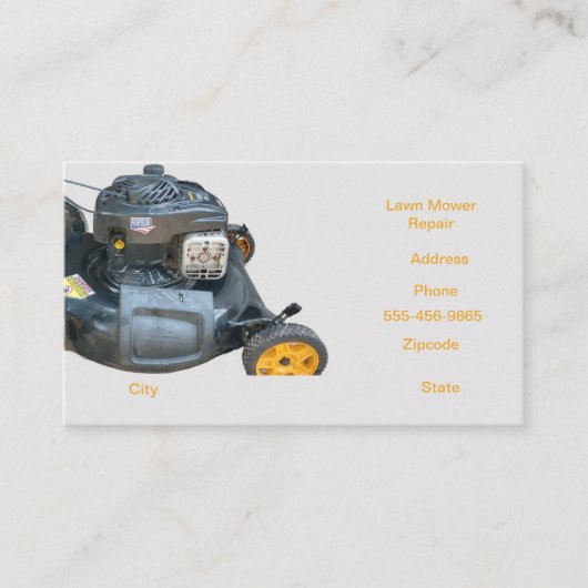 Small Engine Repair Mechanic Business Card 名刺 (正面)
