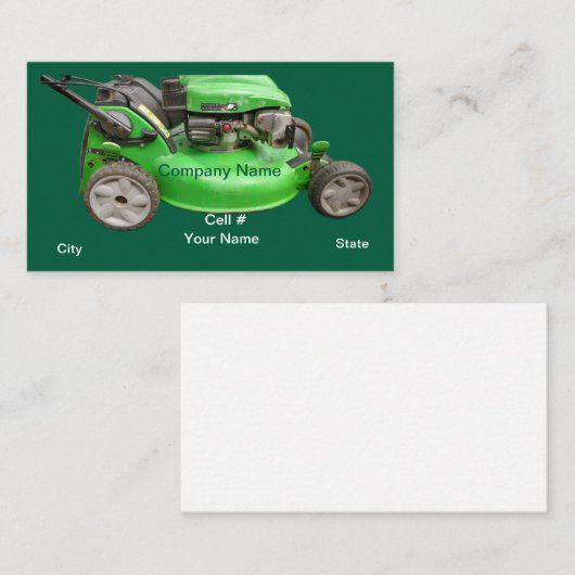 Small Engine Repair Service Business Card 名刺 (正面/裏面)